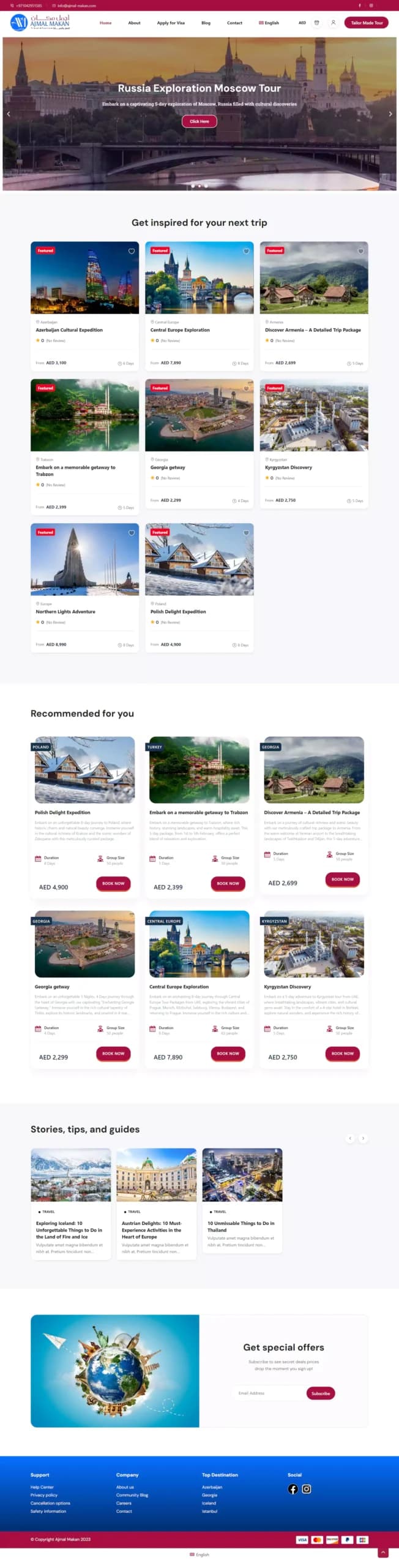 Ajmal Makan website design by Tranquilo