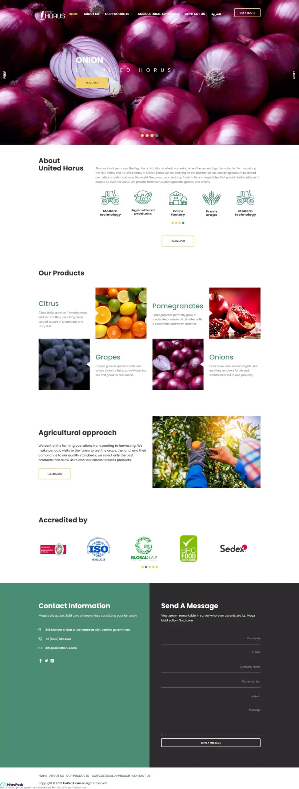 United Horus website design by Tranquilo
